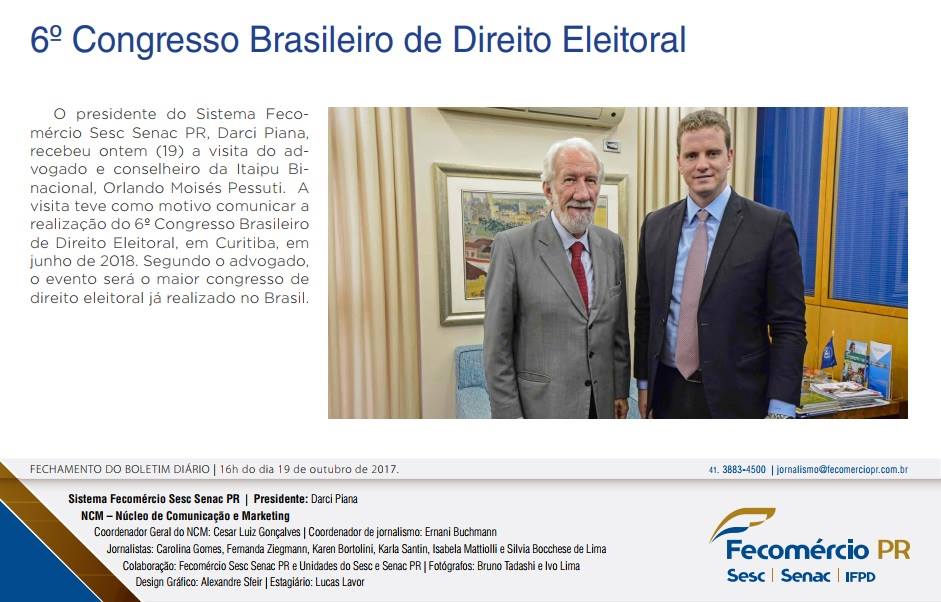 Presidente do IPRADE visita Fecomércio