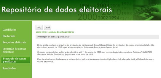 Portal do Tribunal Superior Eleitoral oferece banco de dados eleitorais