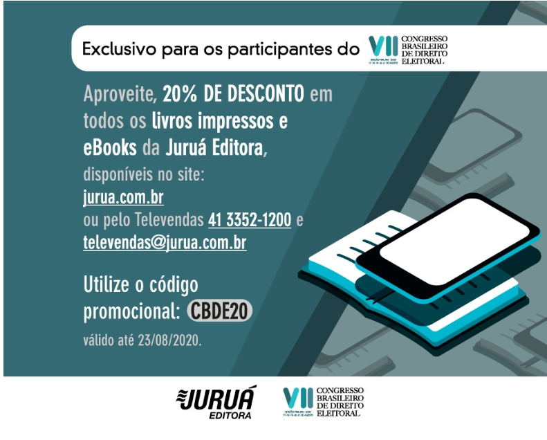 Participantes do VII CBDE têm desconto exclusivo em livros da Editora Juruá