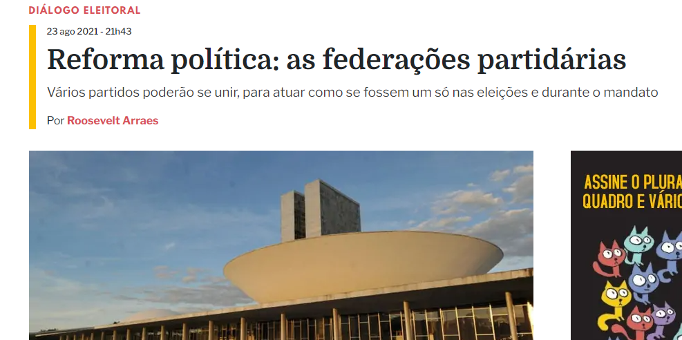 Artigo: Reforma política: as federações partidárias